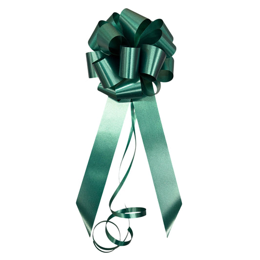 Hunter Green Plain Handmade Wedding Car Bonnet Bow