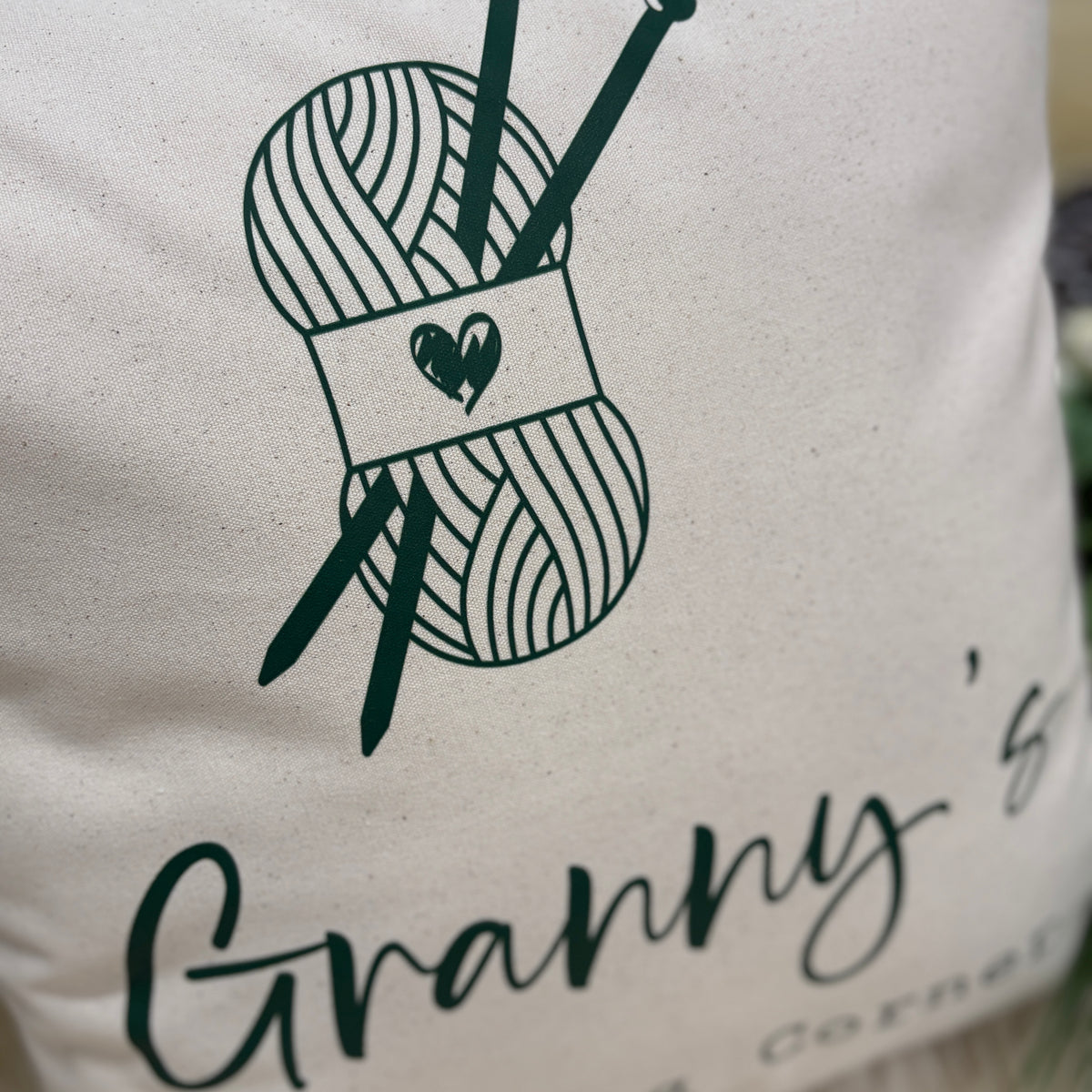 Personalised Cushion - Knitting Corner