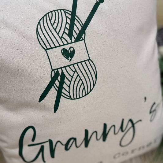 Personalised Cushion - Knitting Corner