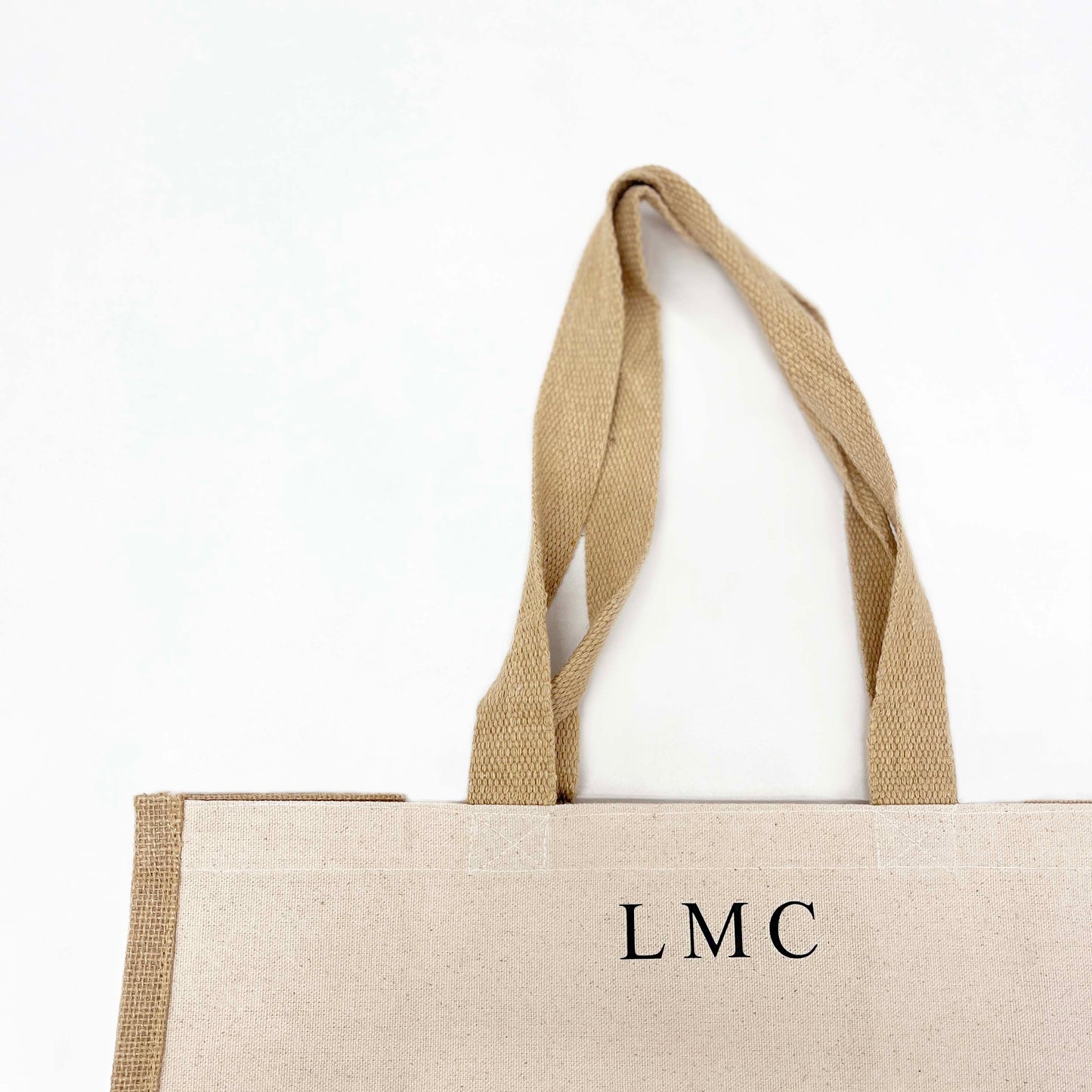 Personalised Jute Shopping Bag - Initials