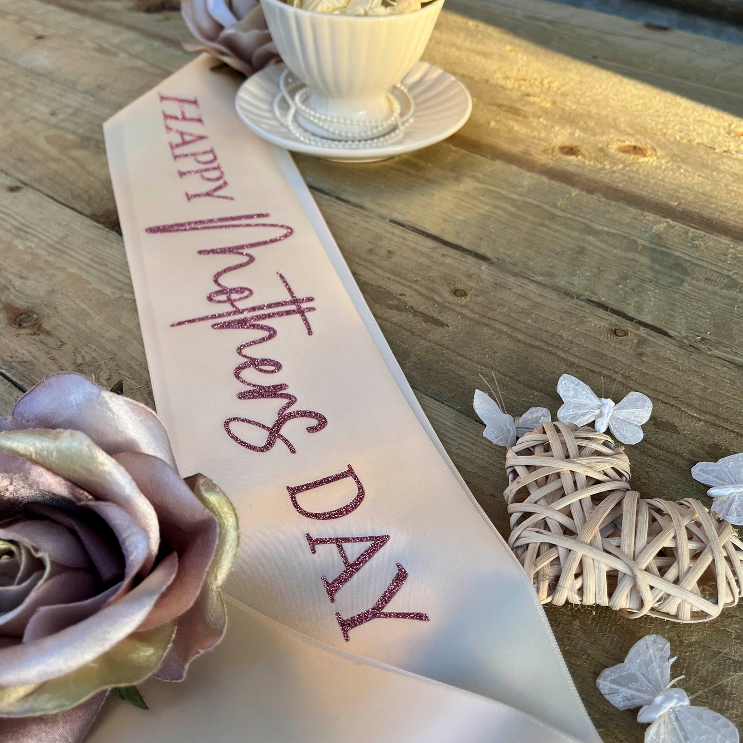 Personalised Glitter Sash - Happy Mother's Day