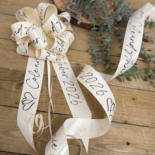 Ivory Personalised Wedding Car Kit