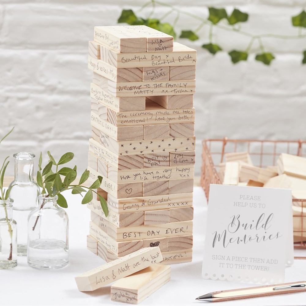 Jenga Wedding Guest Book