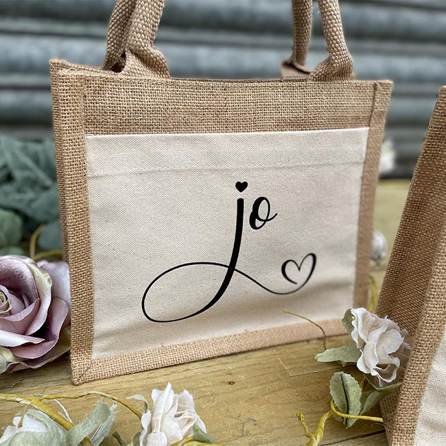 Personalised Jute Lunch Bag