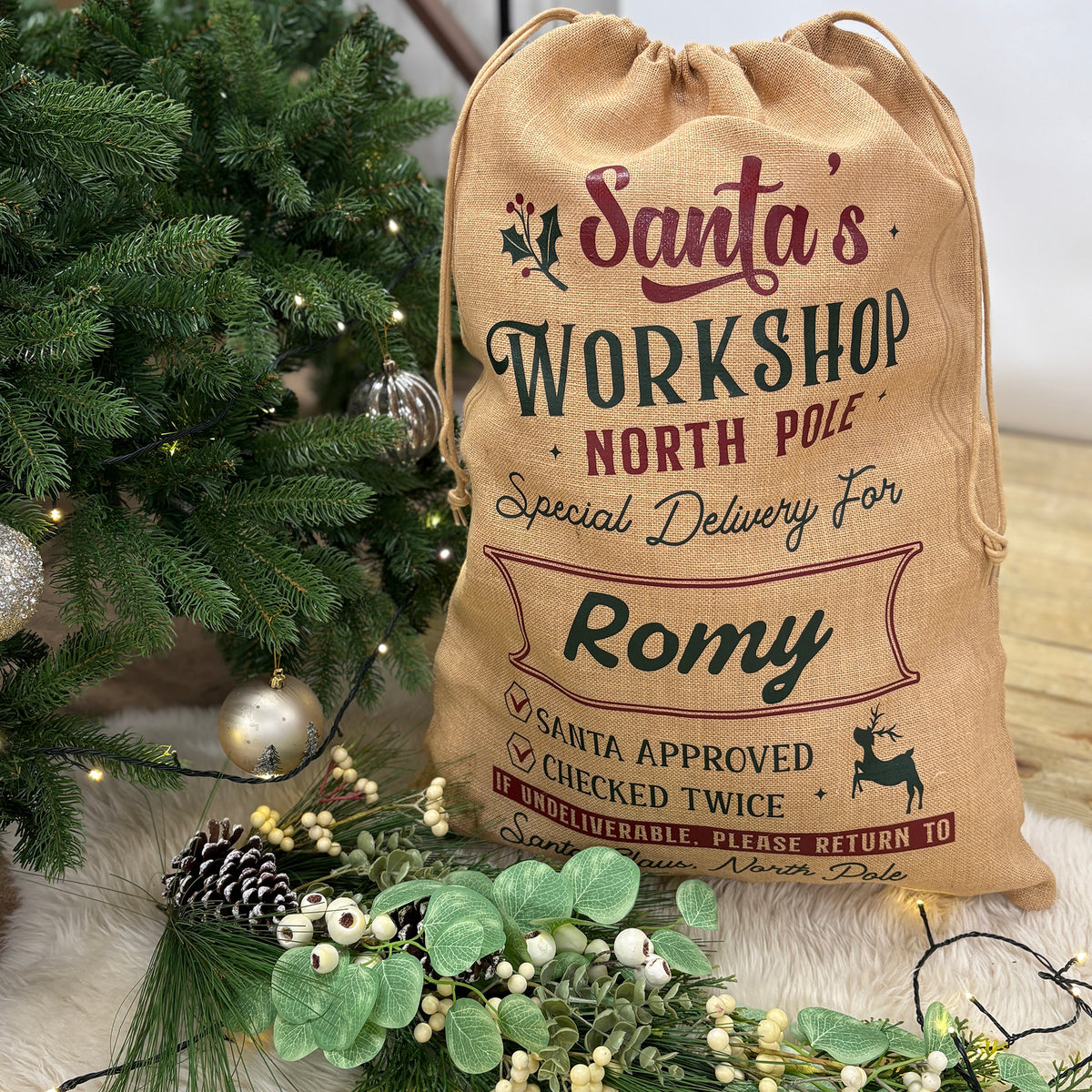 Jute Delivery Christmas Gift Sack