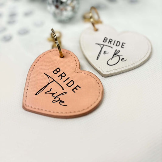 Bride Tribe Personalised Heart Keyring