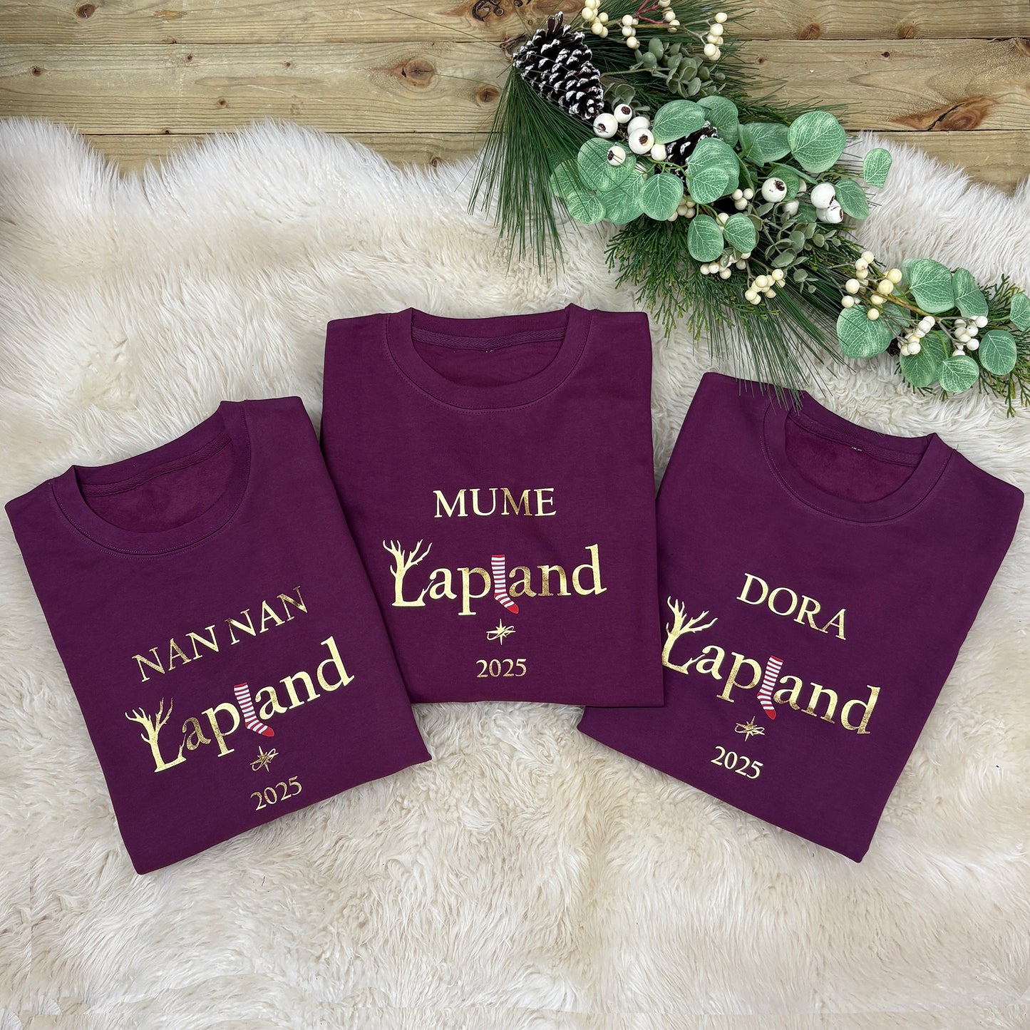 Personalised Family Christmas Jumper - Lapland Stocking