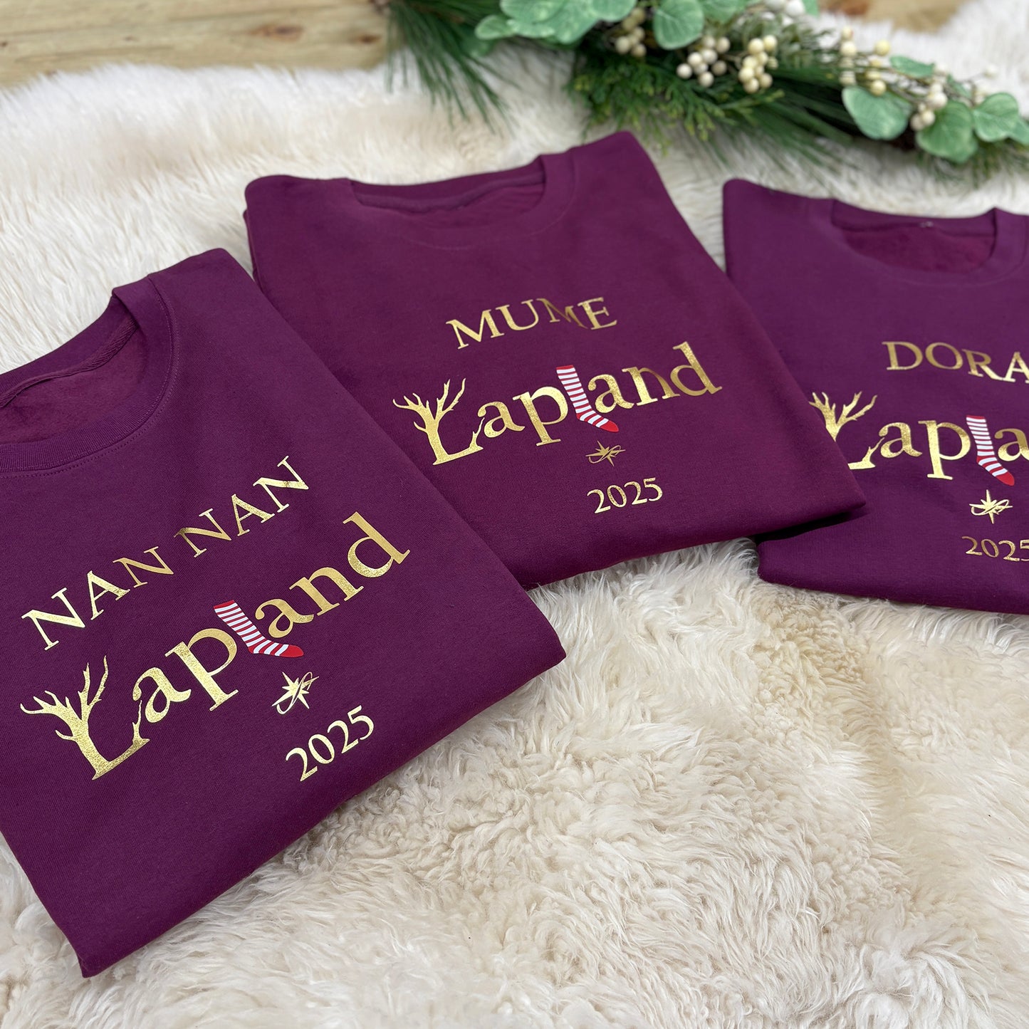Personalised Family Christmas Jumper - Lapland Stocking