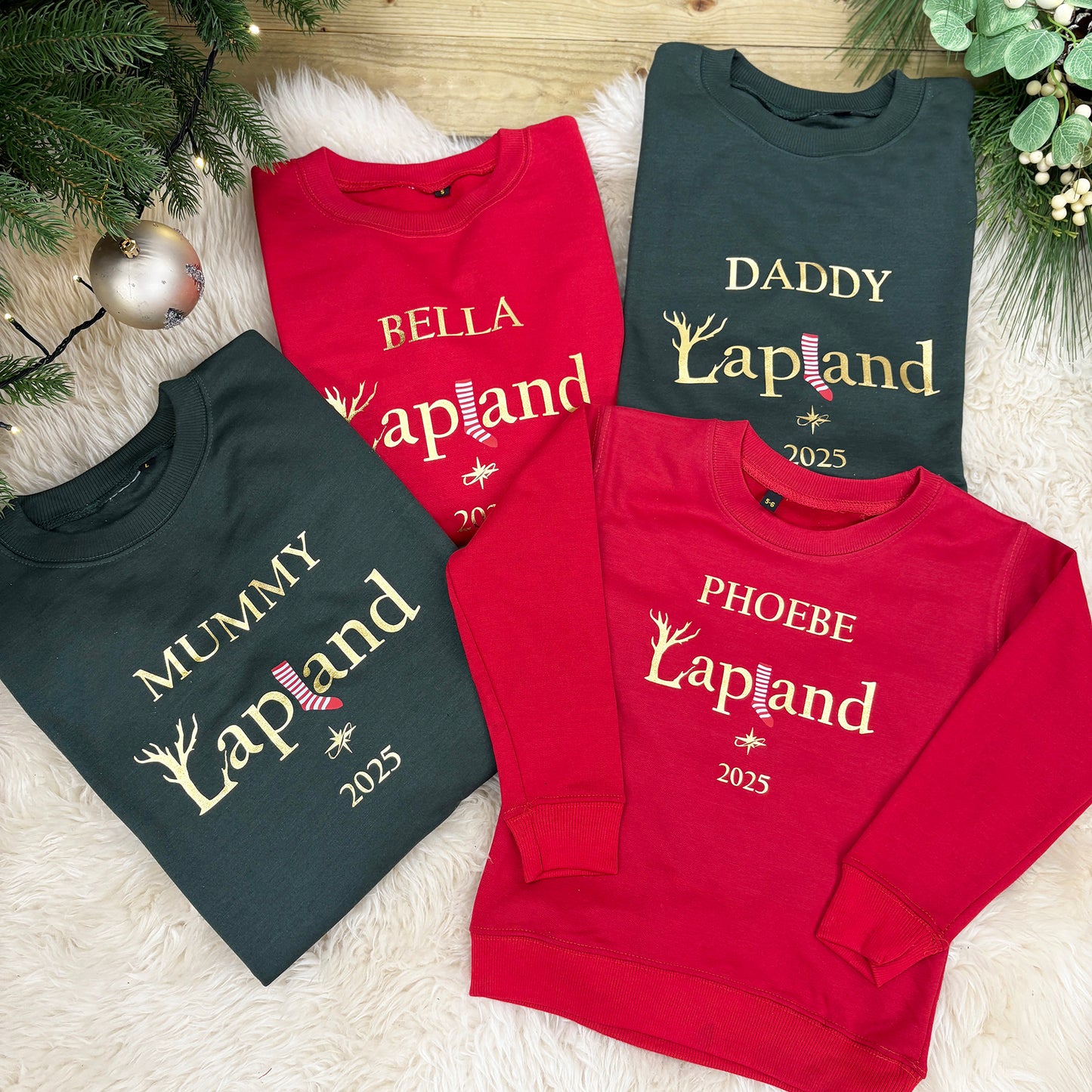 Personalised Family Christmas Jumper - Lapland Stocking