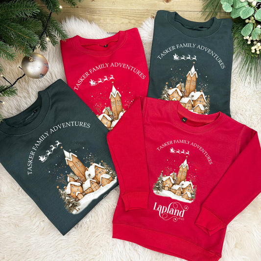 Personalised Family Christmas Jumper - Lapland Gingerbread