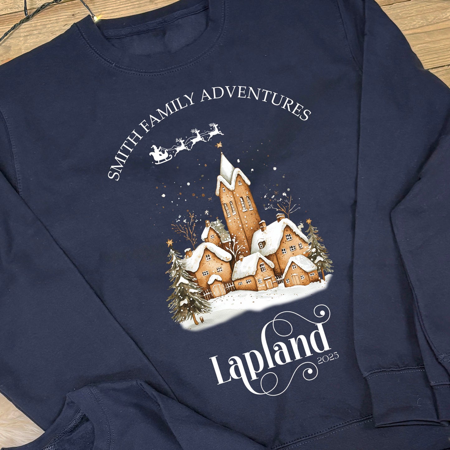 Personalised Family Christmas Jumper - Lapland Gingerbread