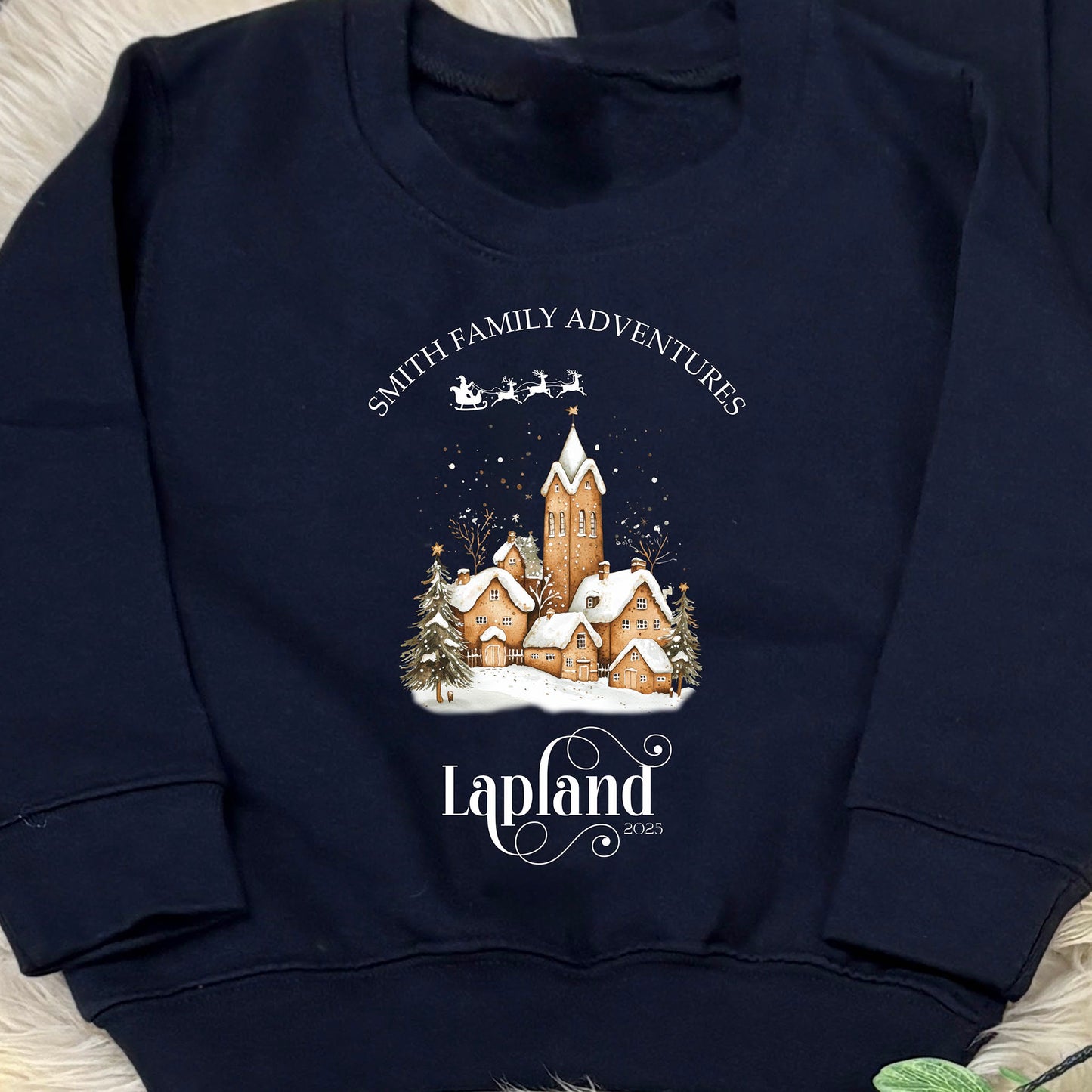 Personalised Family Christmas Jumper - Lapland Gingerbread