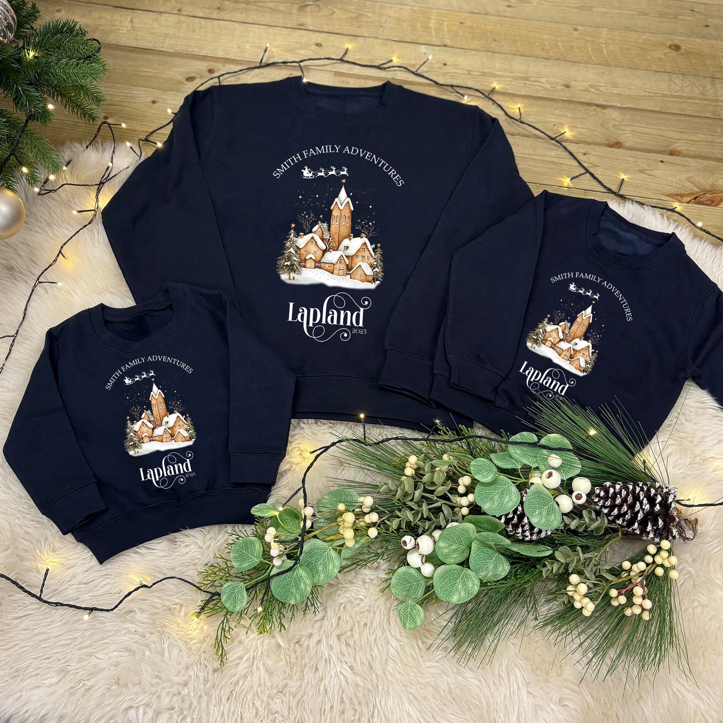 Personalised Family Christmas Jumper - Lapland Gingerbread