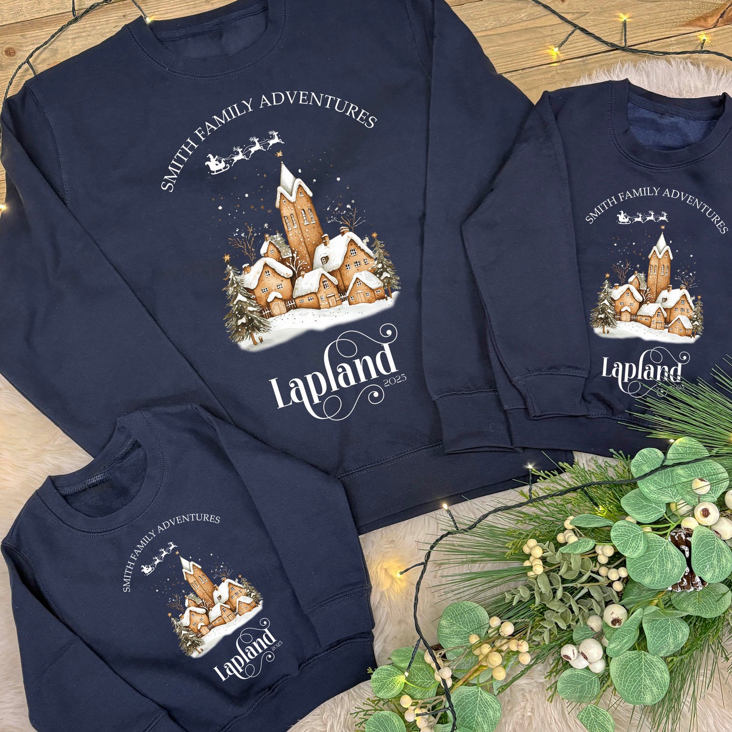 Personalised Family Christmas Jumper - Lapland Gingerbread