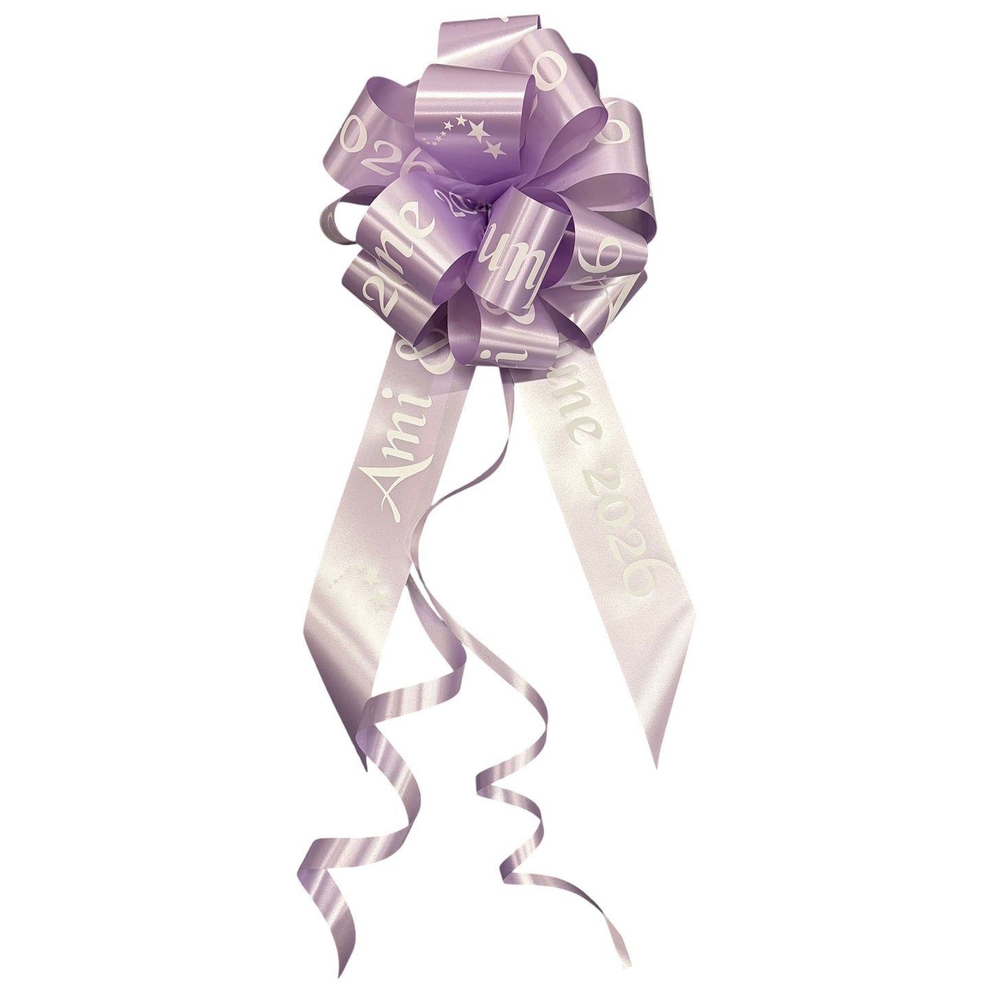 Lavender Personalised Handmade Wedding Car Bonnet Bow