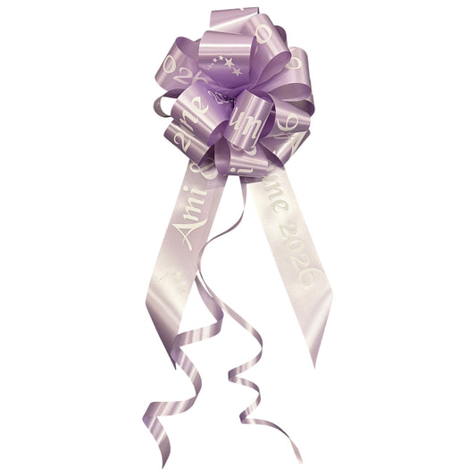 Lavender Personalised Handmade Wedding Car Bonnet Bow