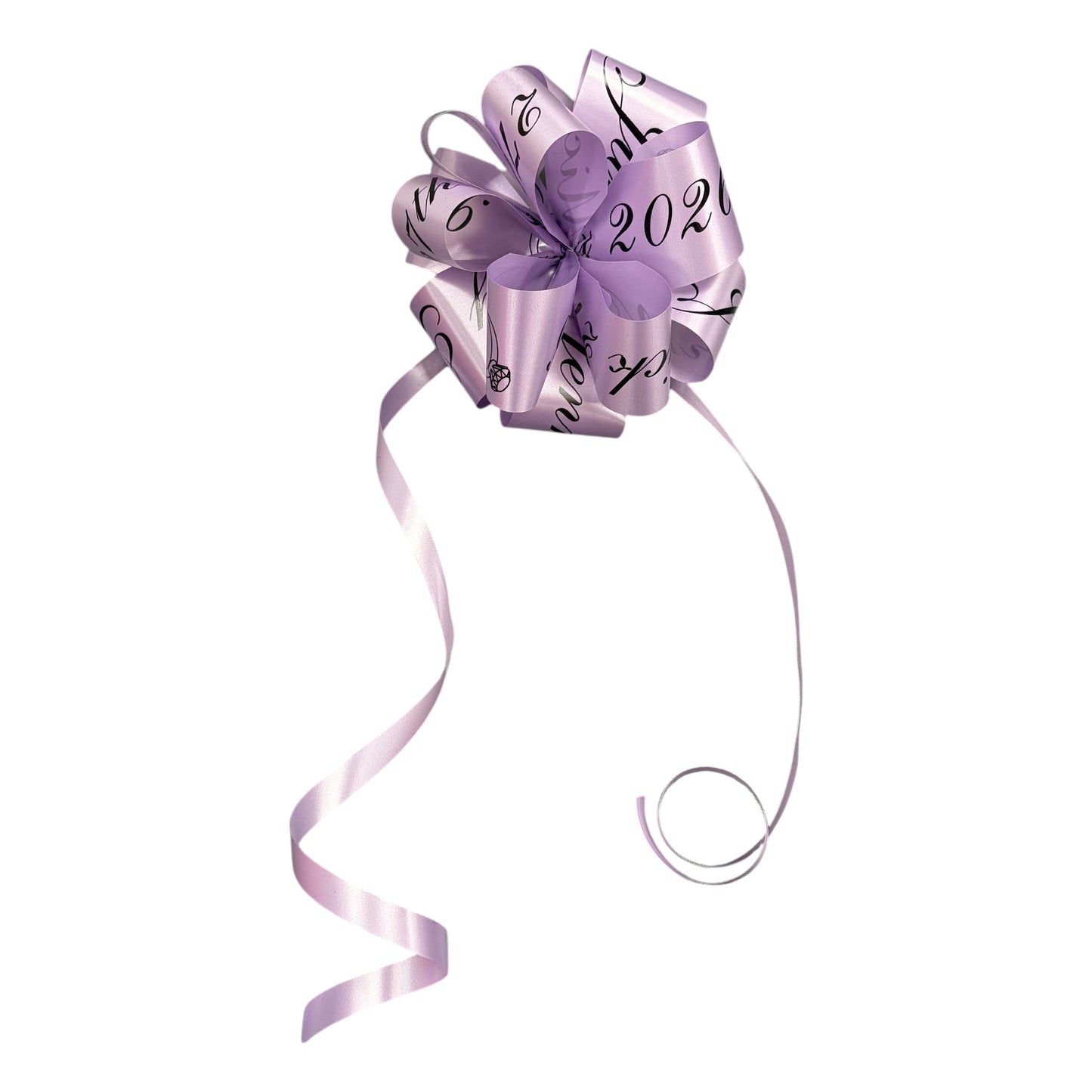 Lavender Personalised Handmade Wedding Car Door Bow