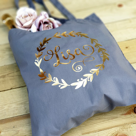 Personalised Leaf Tote Bag