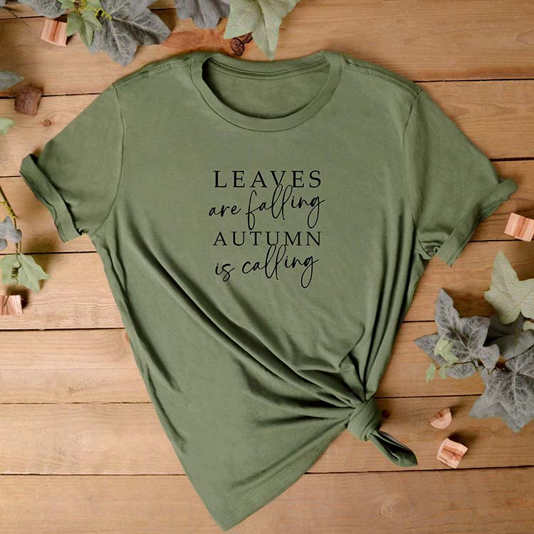 Autumn Leaves T-Shirt - Ladies Cotton