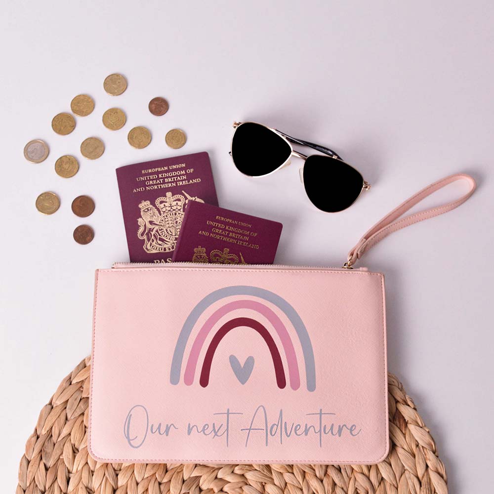 Personalised Travel Pouch - Rainbow