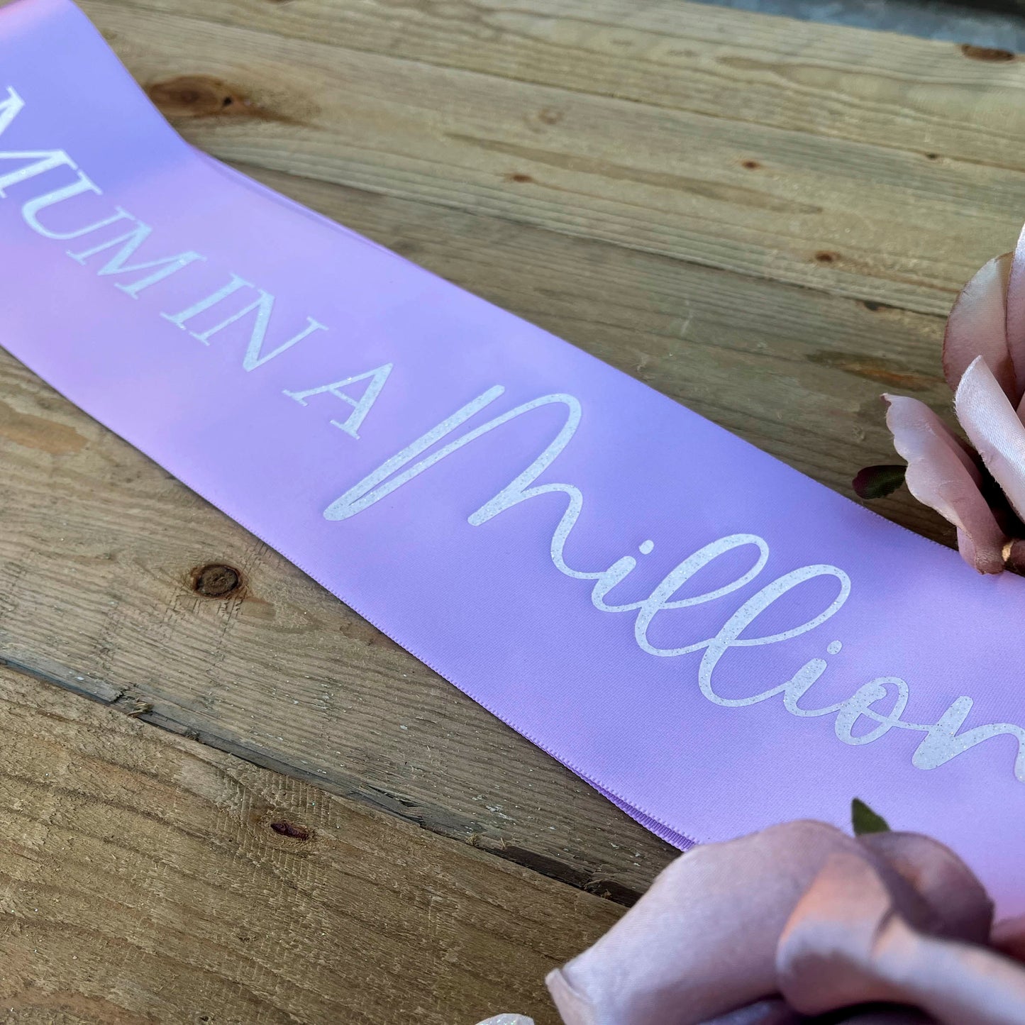 Personalised Glitter Sash - Mum In A Million