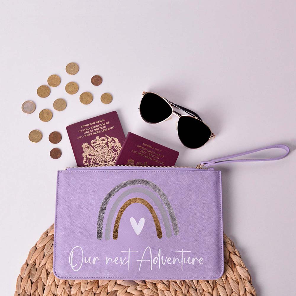 Personalised Travel Pouch - Rainbow