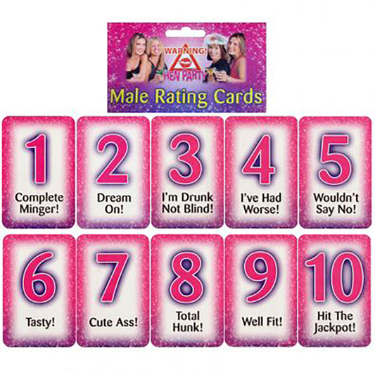 Hen Party Male Rating Cards