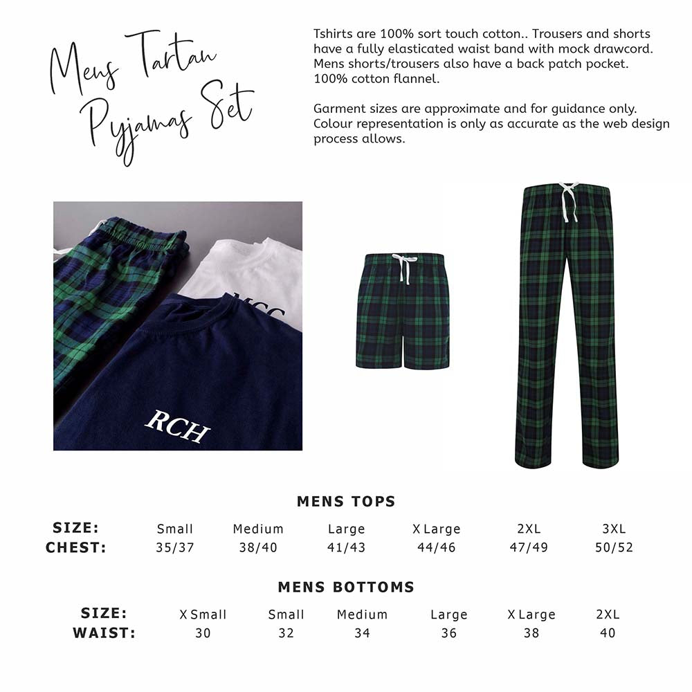 Men's Personalised Pyjamas - Handwritten Message