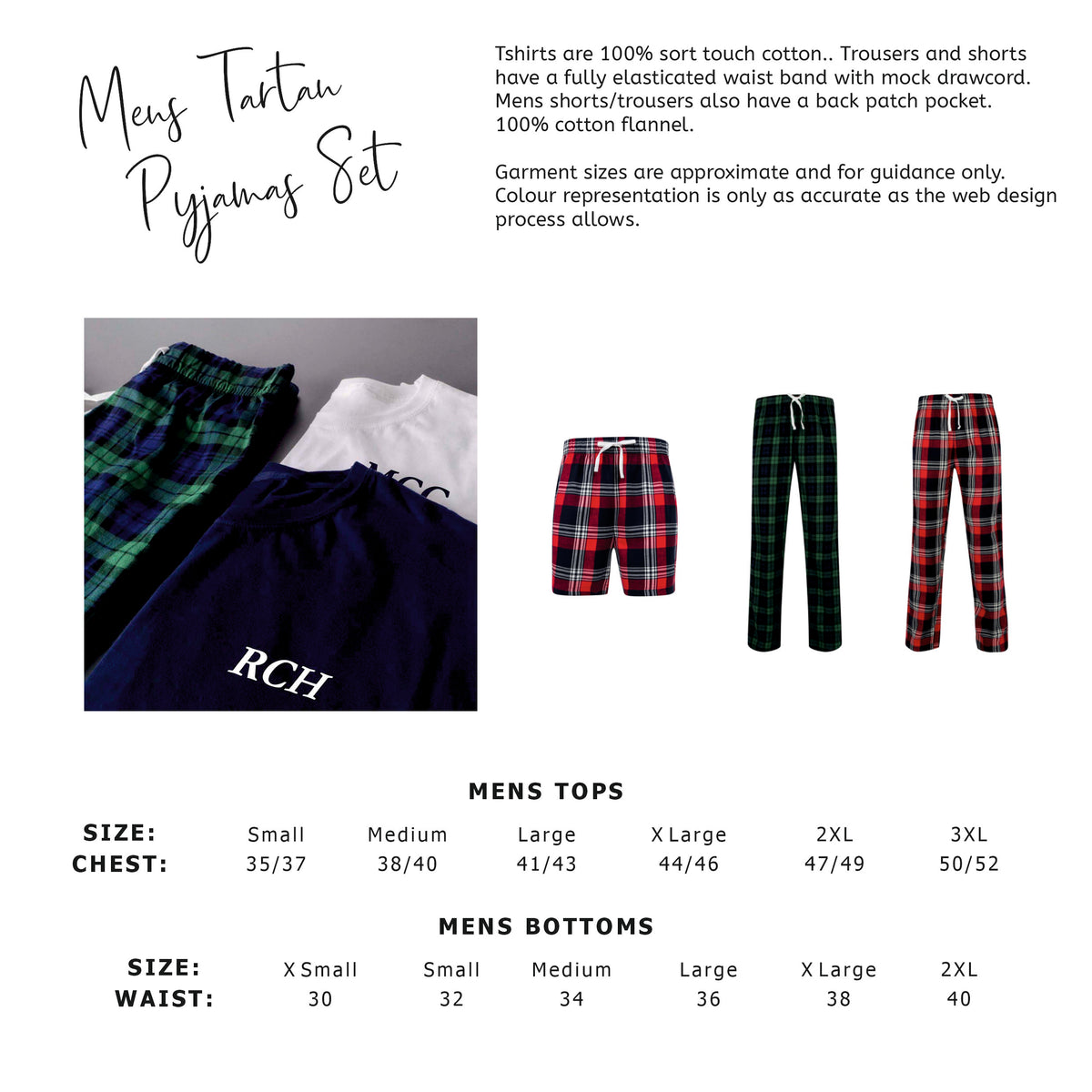 Men's Personalised Pyjamas - Initials