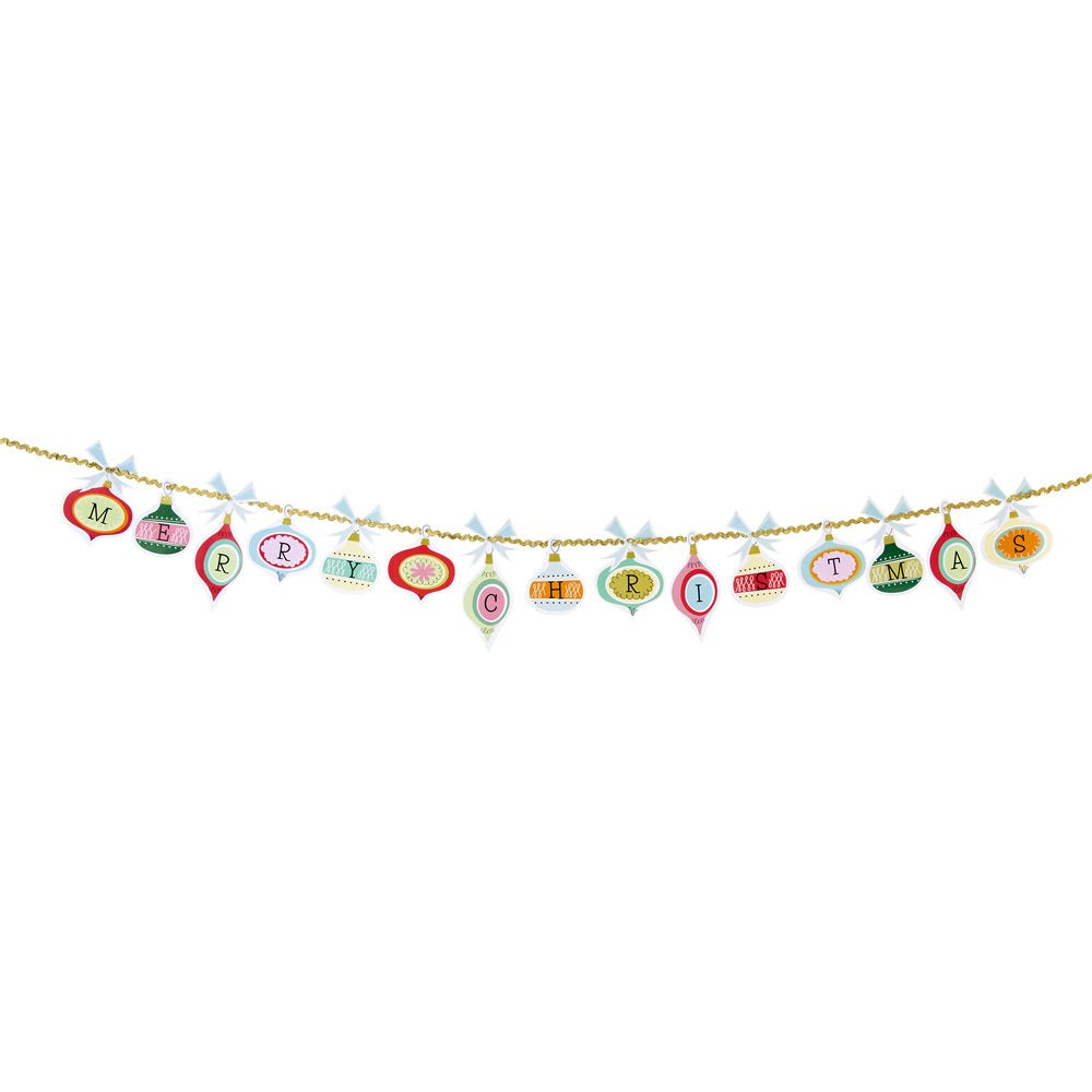 Merry Christmas Bauble Garland