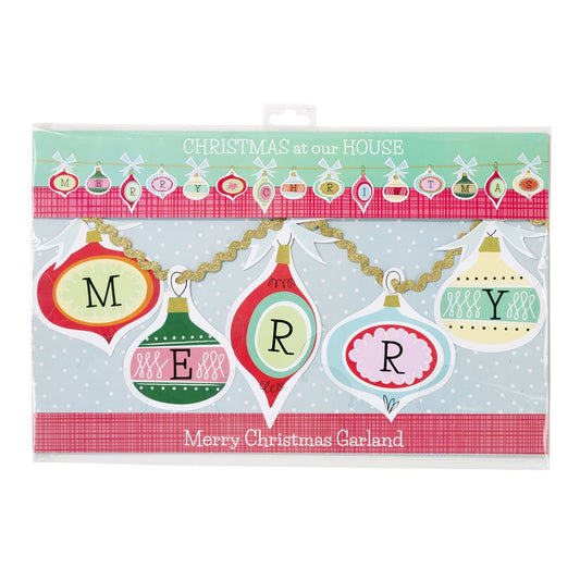 Merry Christmas Bauble Garland