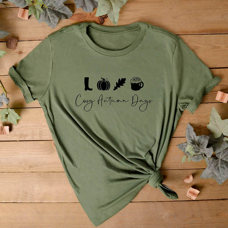 Cosy Autumn Days T-Shirt - Ladies Cotton