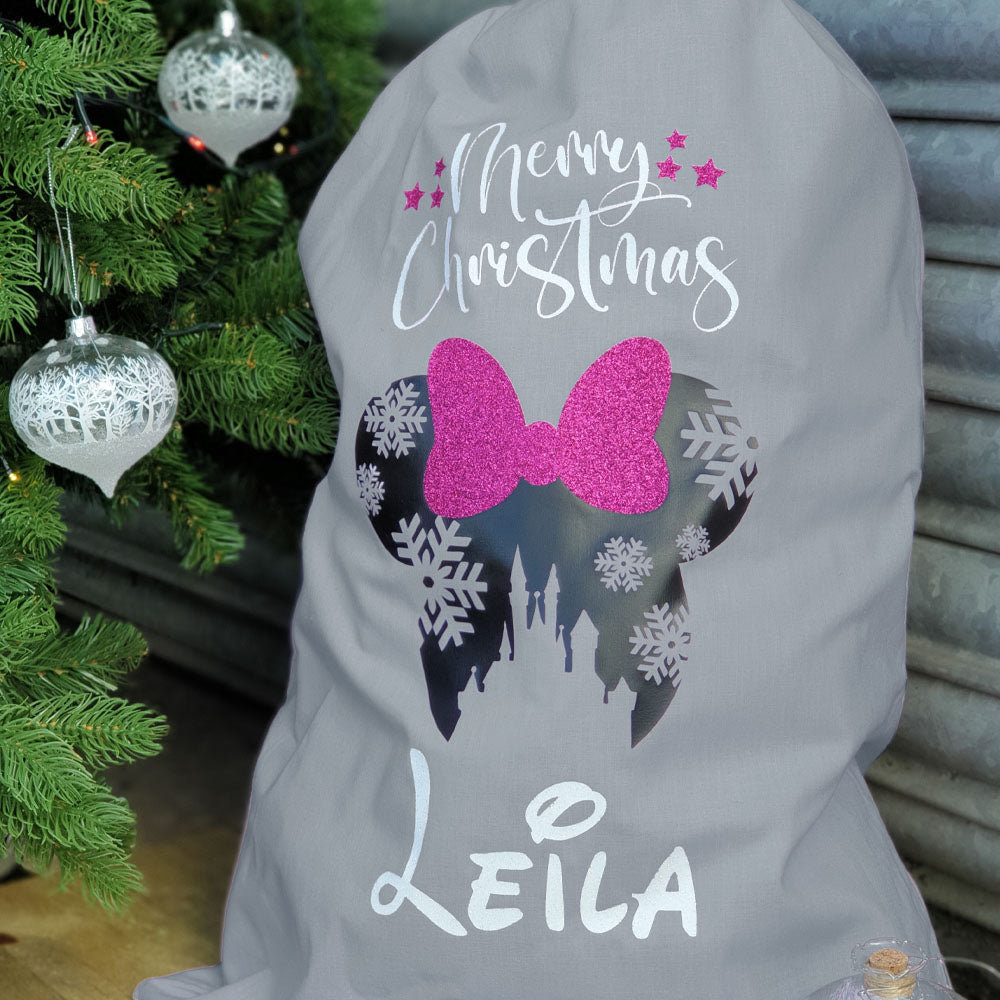 Personalised Minnie or Mickey Christmas Sack