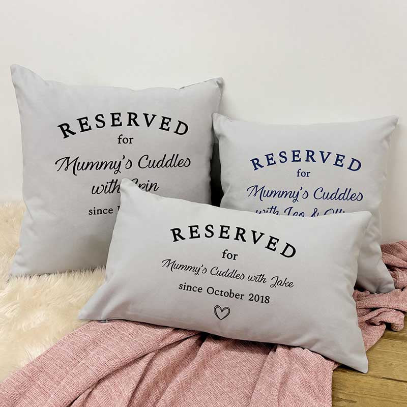 Personalised Cushion - Reserved For Cuddles