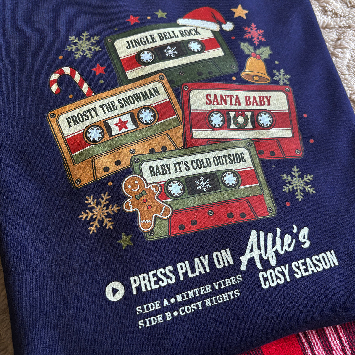 Personalised Family Christmas Mix Tape Loungewear