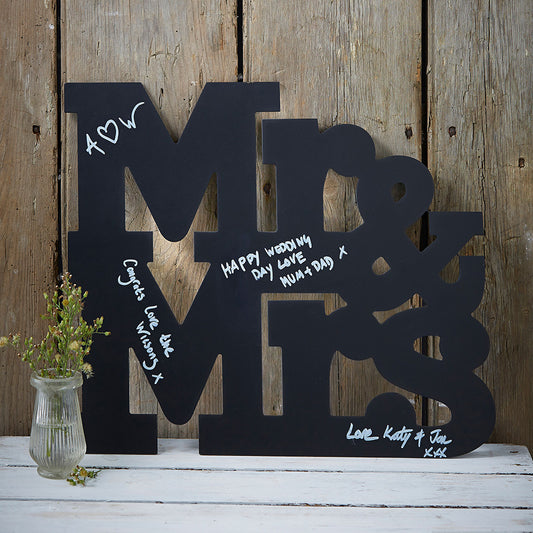 Mr & Mrs Chalkboard Guest Book