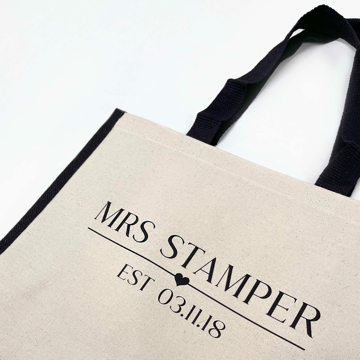 Personalised Jute Shopping Bag - Mrs EST