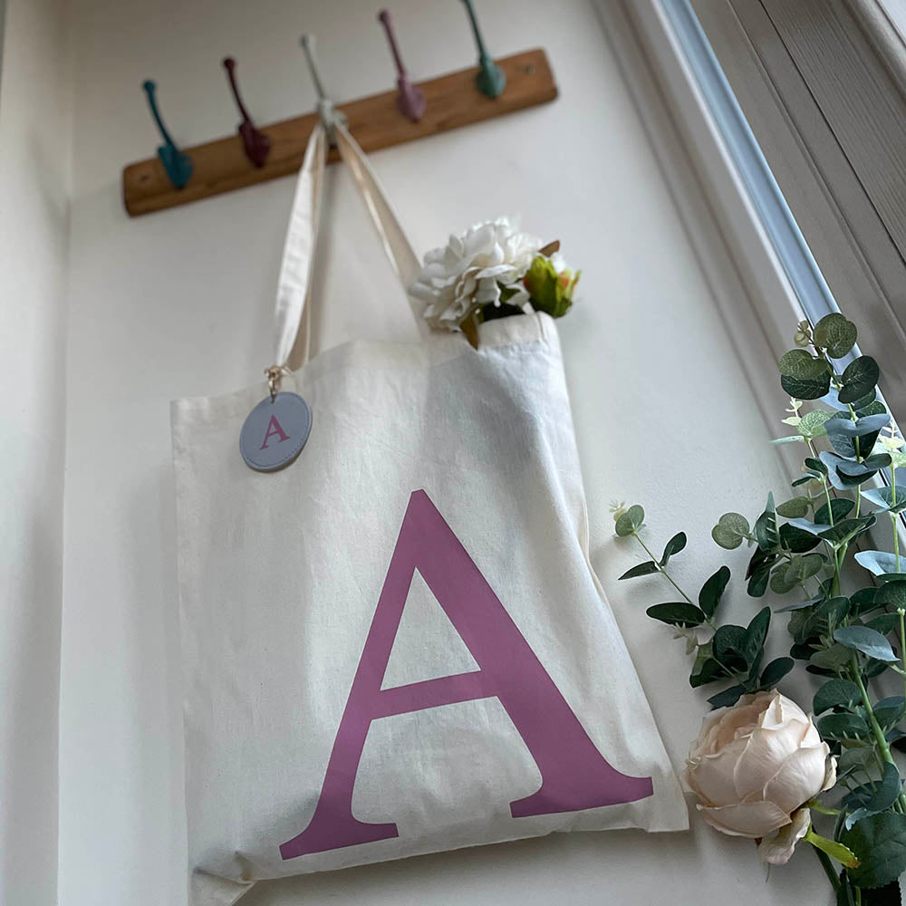 Personalised Alphabet Tote Bag with Keyring