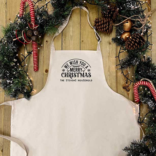 Personalised Christmas Apron - Merry Christmas