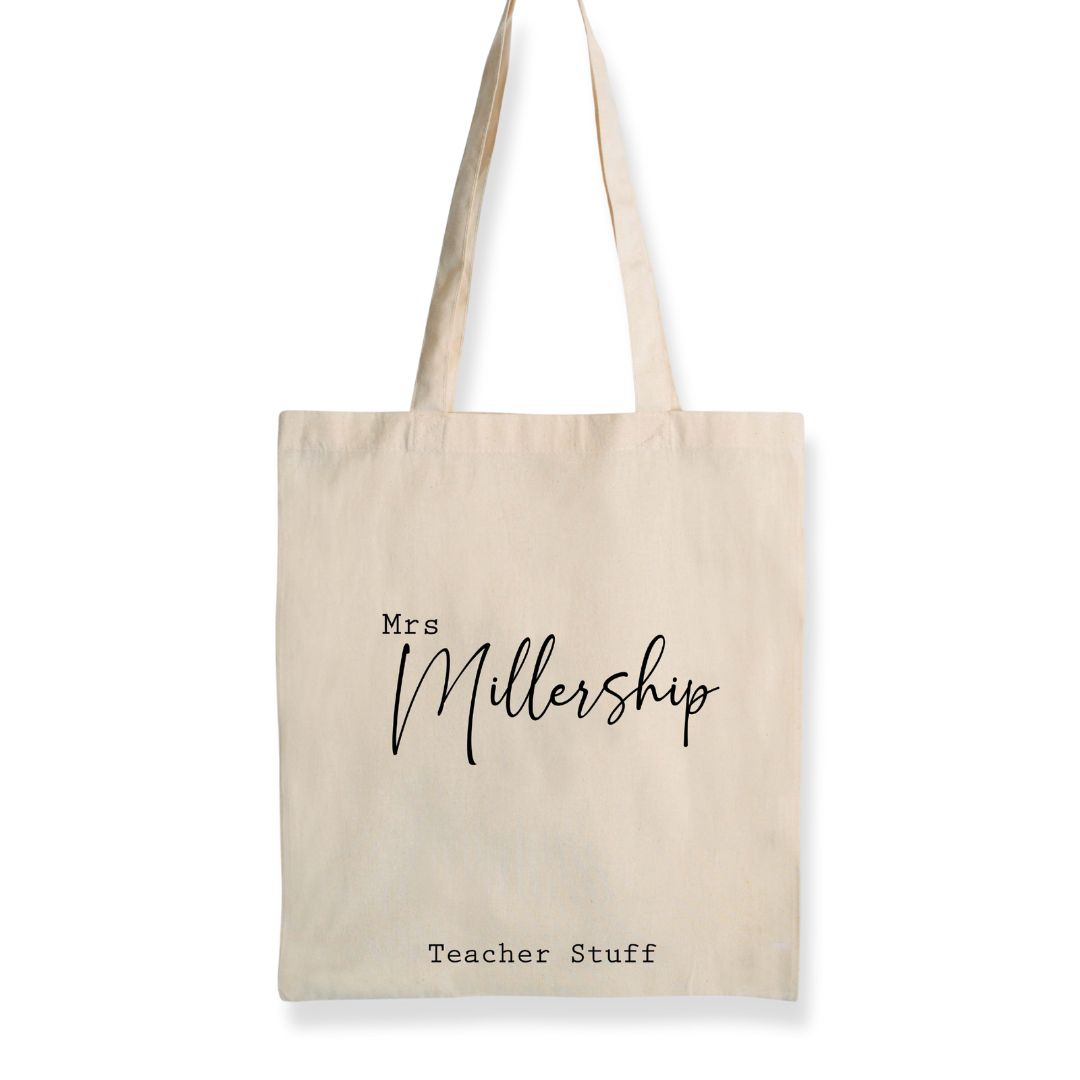 Personalised Teacher Tote Bag