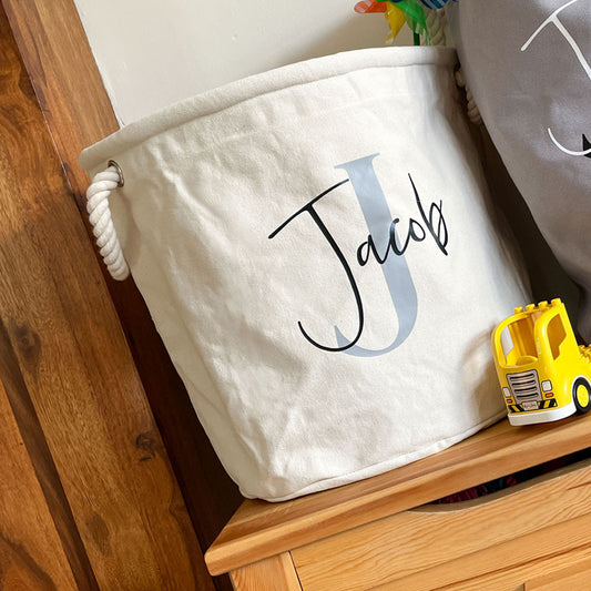 Personalised Toy Basket - Monogram