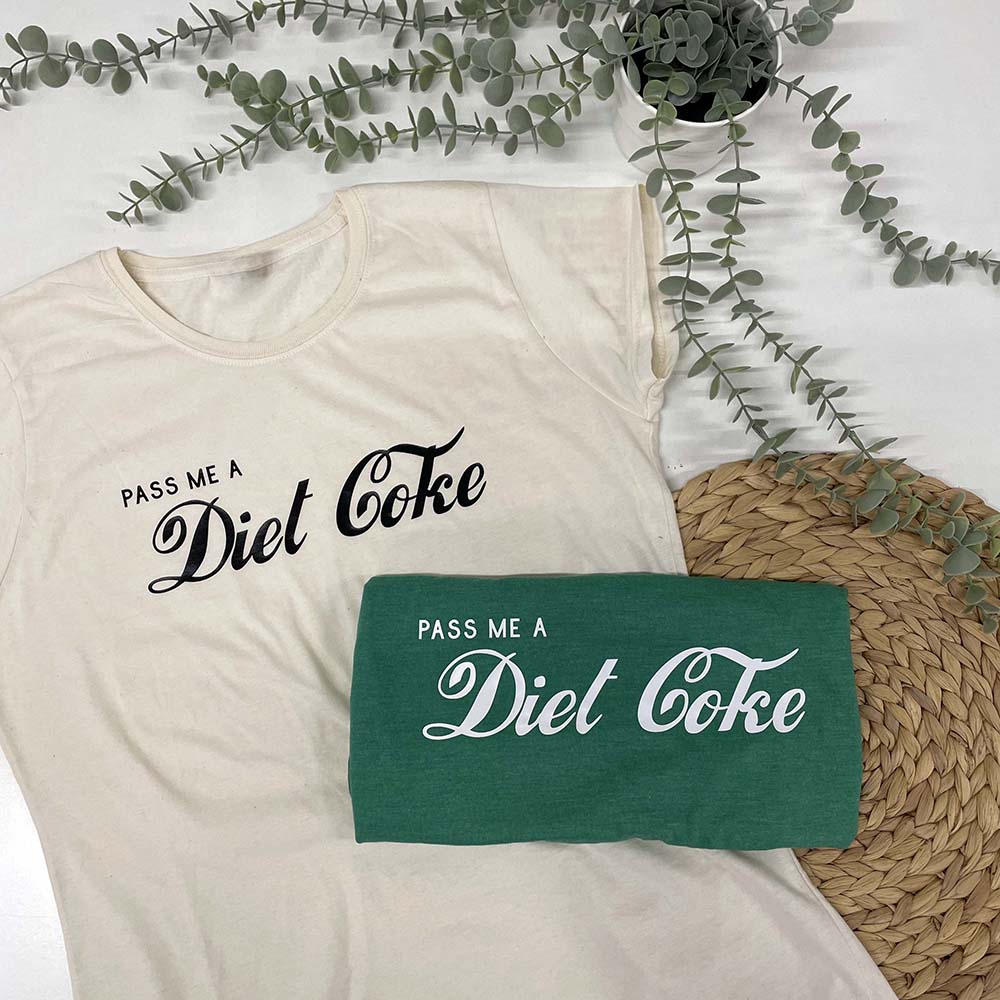 Pass Me A Diet Coke T-Shirt – Unisex Heather Cotton