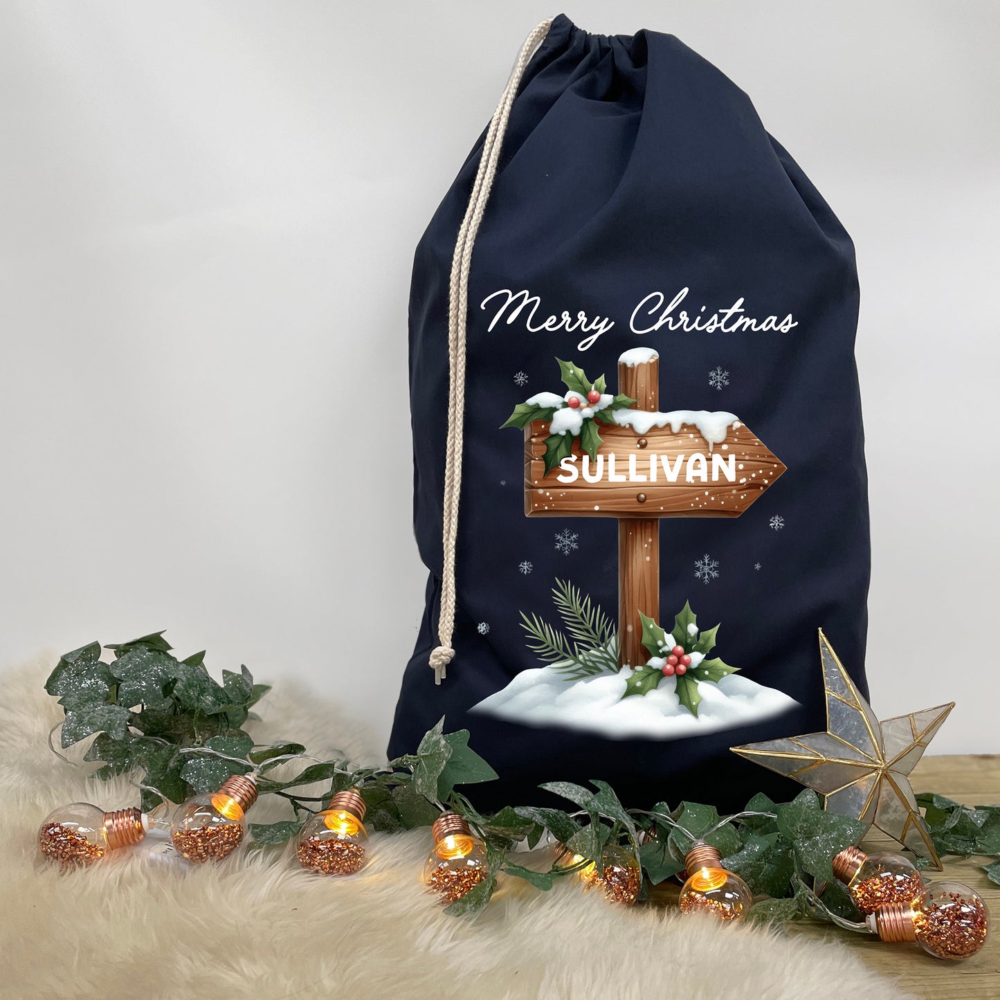 Personalised Sign Christmas Delivery Sack