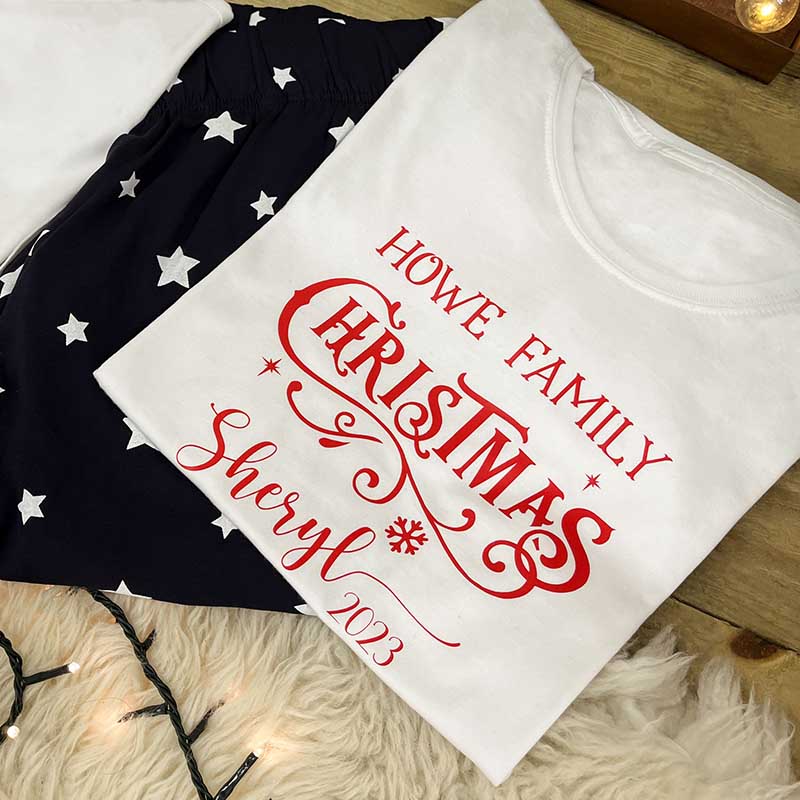 Personalised Family Christmas Pyjamas