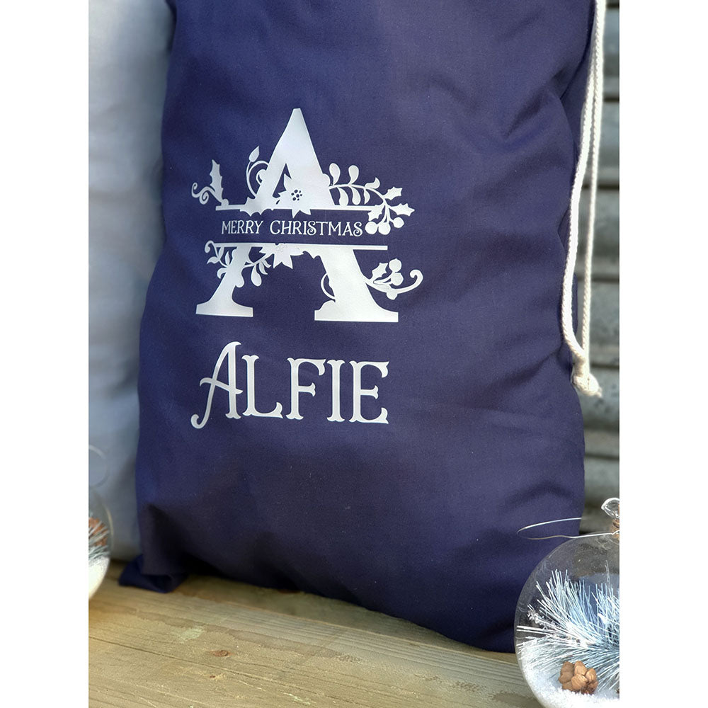 Personalised Monogram Christmas Gift Sack