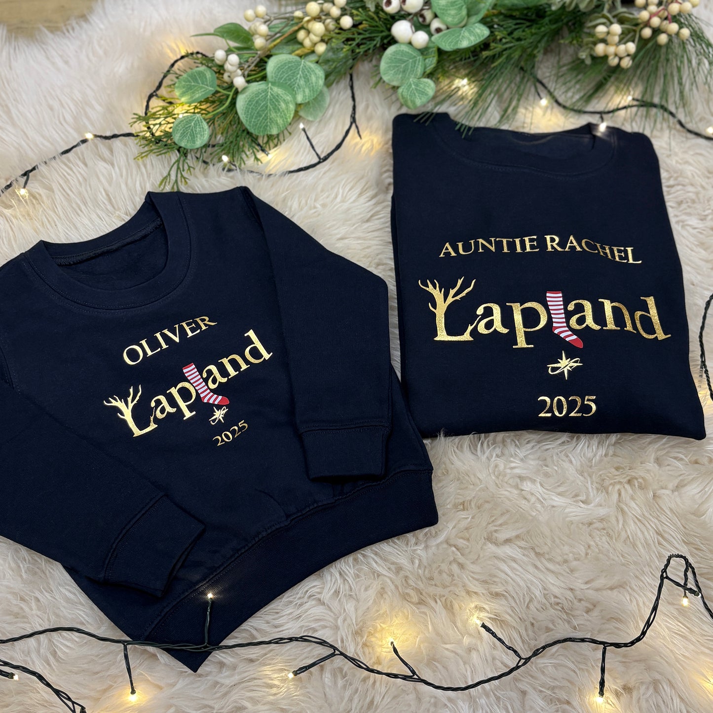 Personalised Family Christmas Jumper - Lapland Stocking