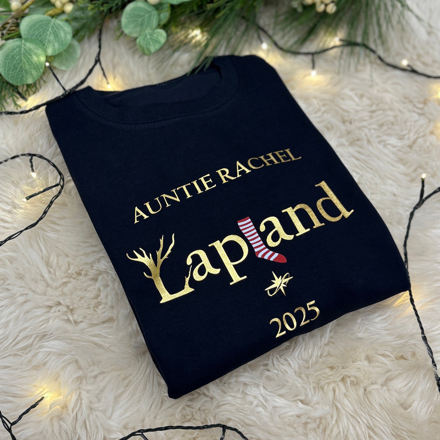 Personalised Family Christmas Jumper - Lapland Stocking