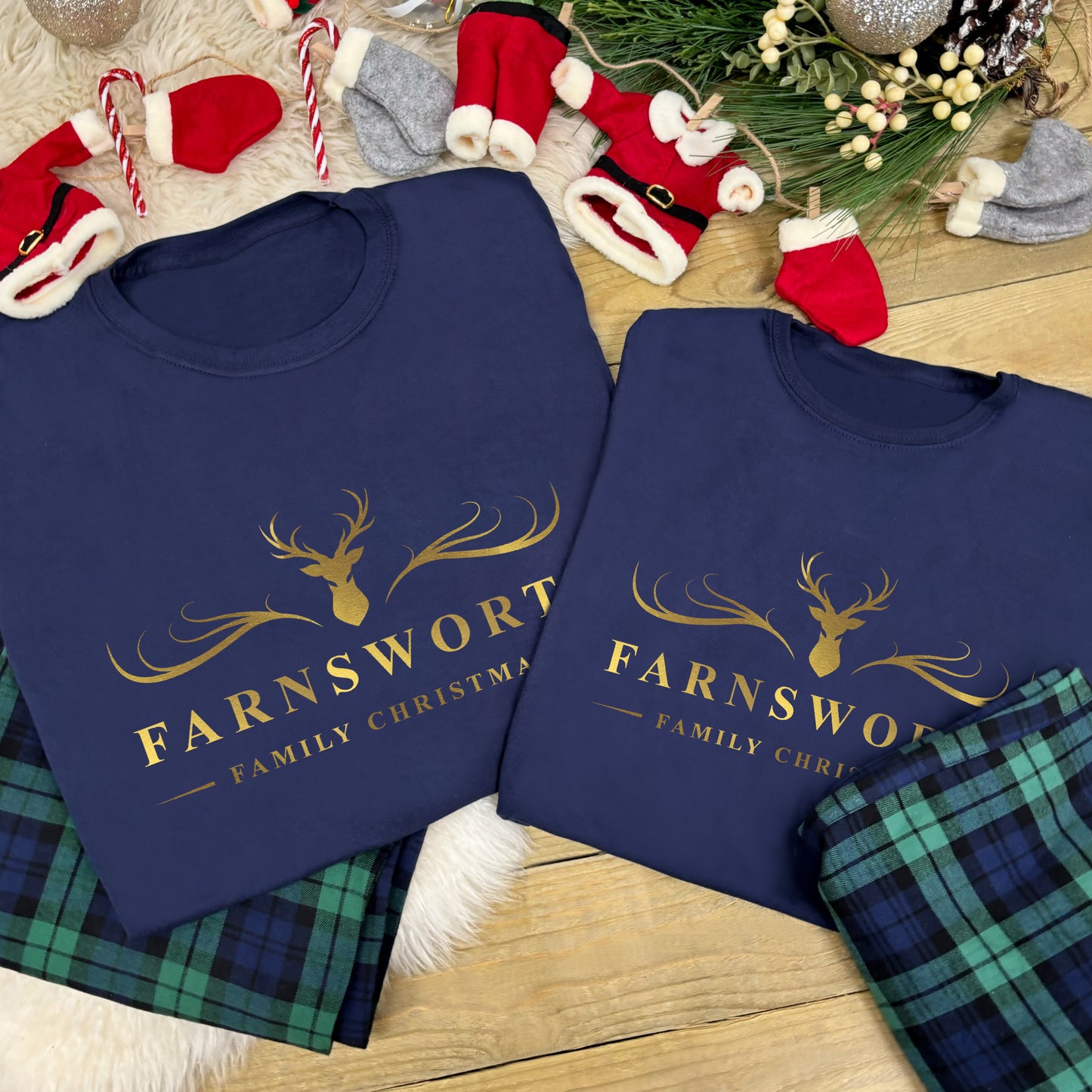 Personalised Family Christmas Pyjamas - Deer