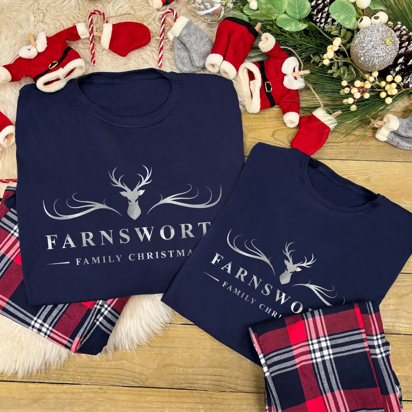 Personalised Family Christmas Pyjamas - Deer