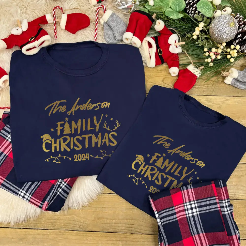 Personalised Family Christmas Pyjamas - Christmas Lights